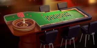 European Roulette wheel and betting layout on imbagacor login live dealer table